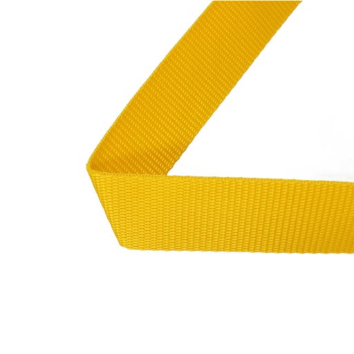 Yellow 30mm wide polypropylene webbing