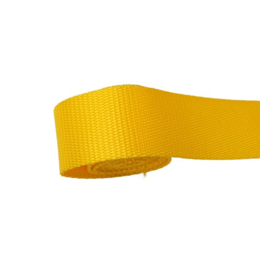 Yellow 30mm wide polypropylene webbing