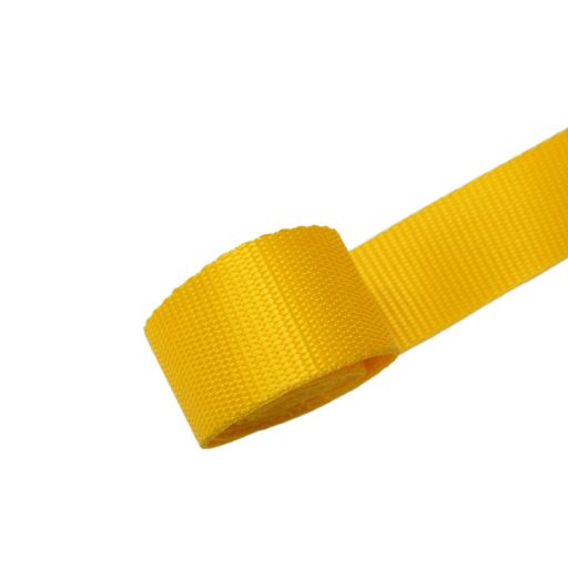 Yellow 30mm wide polypropylene webbing