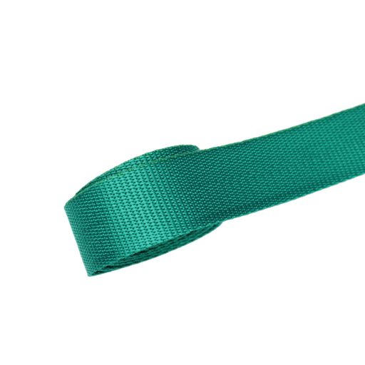 Emerald green 30mm wide polypropylene webbing