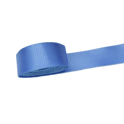 Sky blue 30mm wide polypropylene webbing