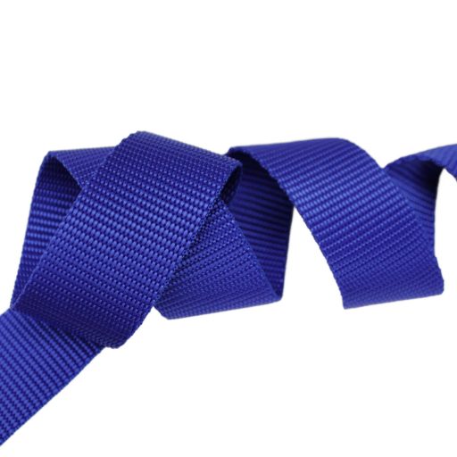Royal blue 30mm wide polypropylene webbing