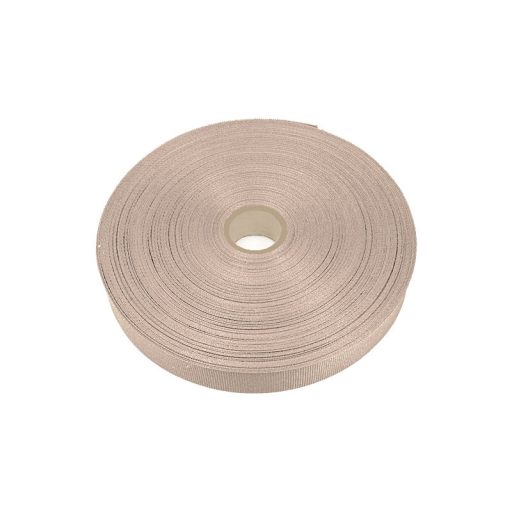 Beige grosgrain bias binding, 20mm wide