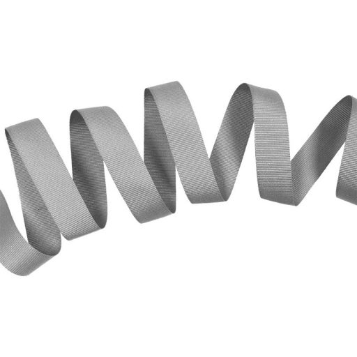 Grey grosgrain bias binding, 20mm wide