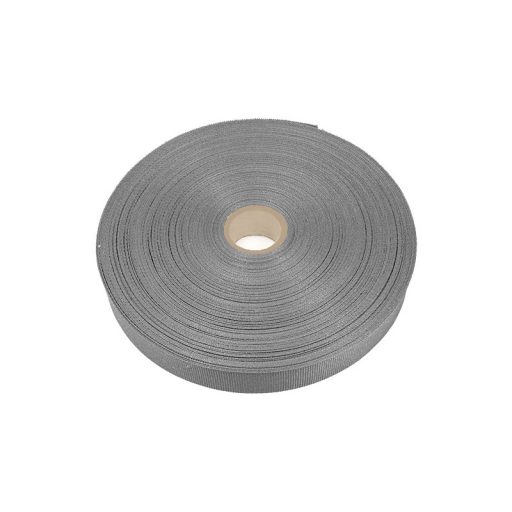 Grey grosgrain bias binding, 20mm wide