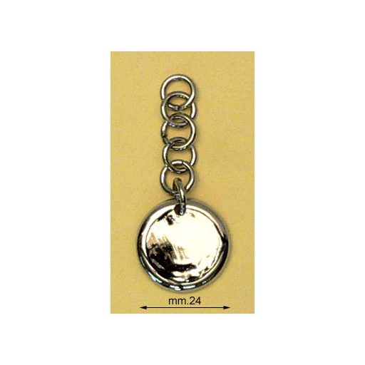 Zipper Pull with Disc Charm on a Chain