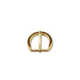 Round Buckle, Gold, 15 mm