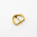 Round Buckle, Gold, 15 mm