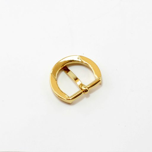 Round Buckle, Gold, 15 mm