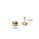 Dome Head Rivet, 7 mm, Gold Coloured