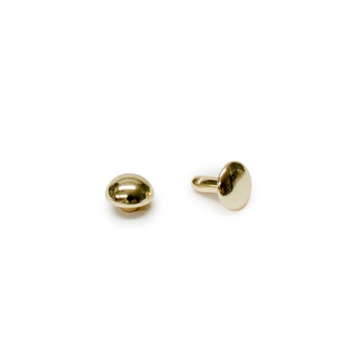Dome Head Rivet, 7 mm, Gold Coloured