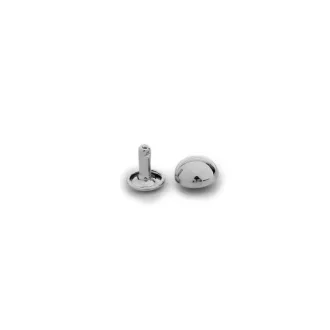 Dome Head Rivet, 9 mm, Nickel Coloured