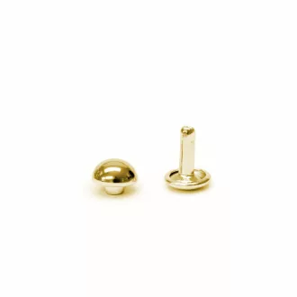 Dome Head Rivet, 9 mm, Gold Coloured