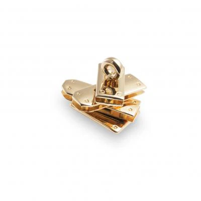 Three pieces turning lock, gold