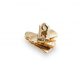 Three pieces turning lock, gold