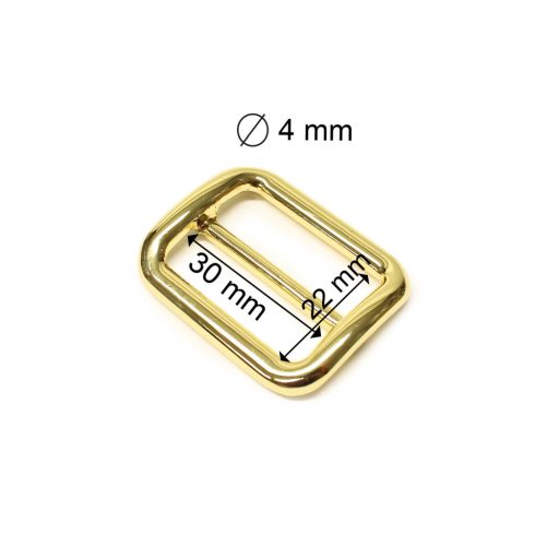 Zinc Alloy fix Tri-Glide Slide, 30mm, Gold