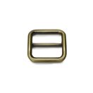 Zinc Alloy fix Tri-Glide Slide, 25 mm, Brushed Antique