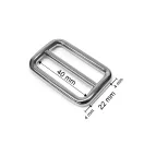 Zinc Alloy fix Tri-Glide Slide, 40x22x4mm, Nickel