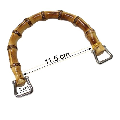 Bamboo Handbag Handle, Round, Gold