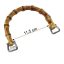Bamboo Handbag Handle, Round, Gold