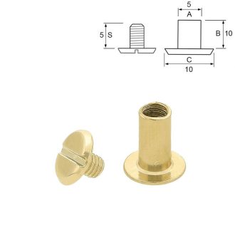 Chicago Screw 10x10 mm, Gold