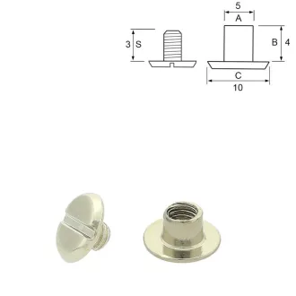 Chicago Screw 10x4 mm, Nickel