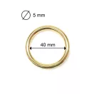 Iron Ring, Gold, 40 mm x 5 mm