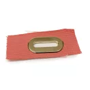 Gold Oval Grommet – 30 mm Internal Width, With Bendable Prongs