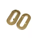 Gold Oval Grommet – 30 mm Internal Width, With Bendable Prongs