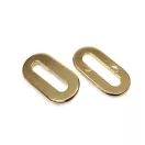 Gold Oval Grommet – 30 mm Internal Width, With Bendable Prongs