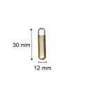 Oval Zipper Pull, antique,  30 mm