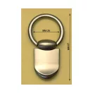 Handbag Strap Holder with Ring, 26 mm, Nickel