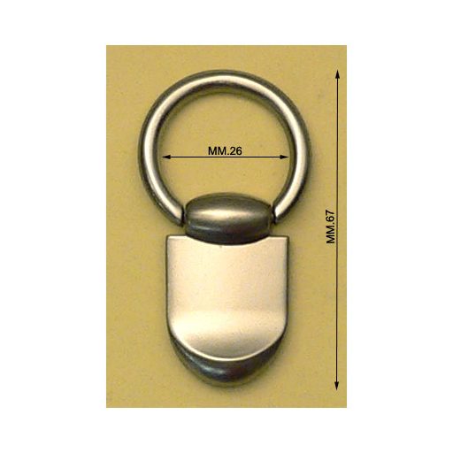 Handbag Strap Holder with Ring, 26 mm, Nickel