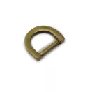 Flat D-ring, 15 mm, Antique