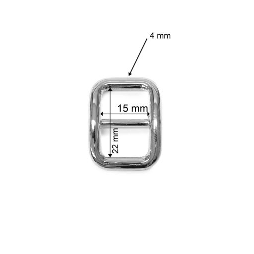 Zinc Alloy fix Tri-Glide Slide, 25 mm, Nickel