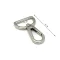 Flat carabiner, 25 mm, Nickel