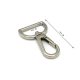 Flat carabiner, 25 mm, Nickel