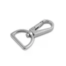 Flat carabiner, 25 mm, Nickel