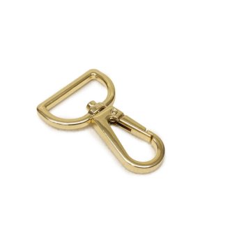 Flat carabiner, 25 mm, Gold
