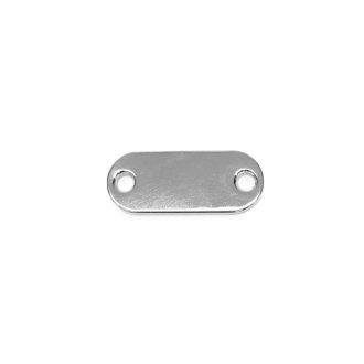Oval Engravable Metal Plate – Rivet-On – Silver Finish