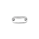 Oval Engravable Metal Plate – Rivet-On – Silver Finish
