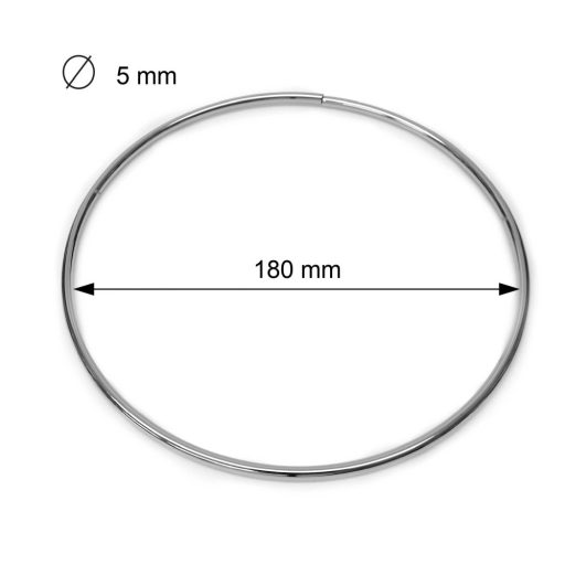 Circle Bag Handle, Nickel, 100 mm