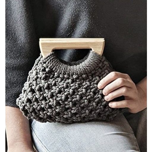 Wooden Handbag Handle, Round, 16 cm