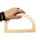 Wooden Handbag Handle, Round, 16 cm