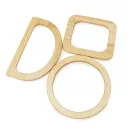 Wooden Handbag Handle, Round, 16 cm