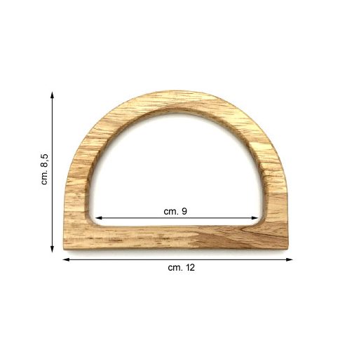 Wooden Handbag Handle, Round