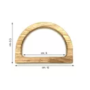 Wooden Handbag Handle, Round