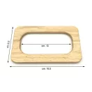 Wooden Handbag Handle, Angular