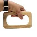 Wooden Handbag Handle, Angular