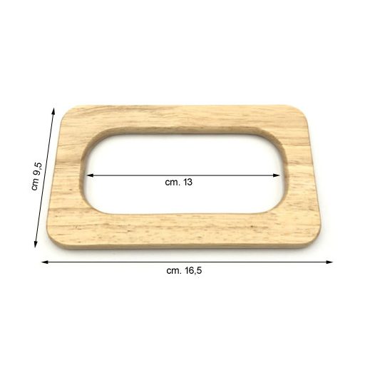 Wooden Handbag Handle, Angular